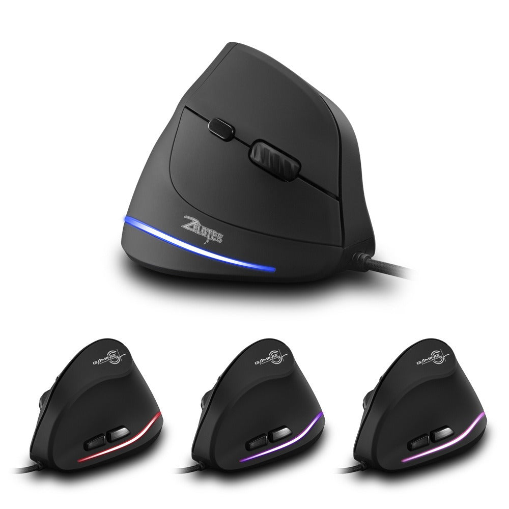 ZELOTES T20 - Vertical Ergonomic Wired Mouse - Global Haven