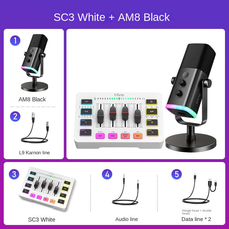 FIFINE Microphone + Sound Card - Global Haven