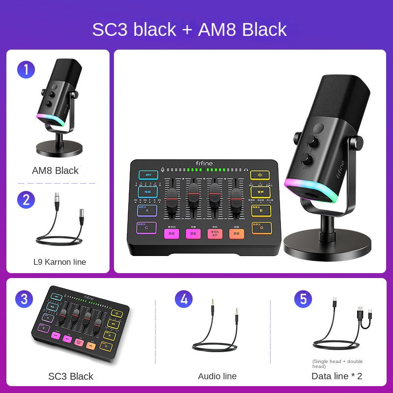 FIFINE Microphone + Sound Card - Global Haven