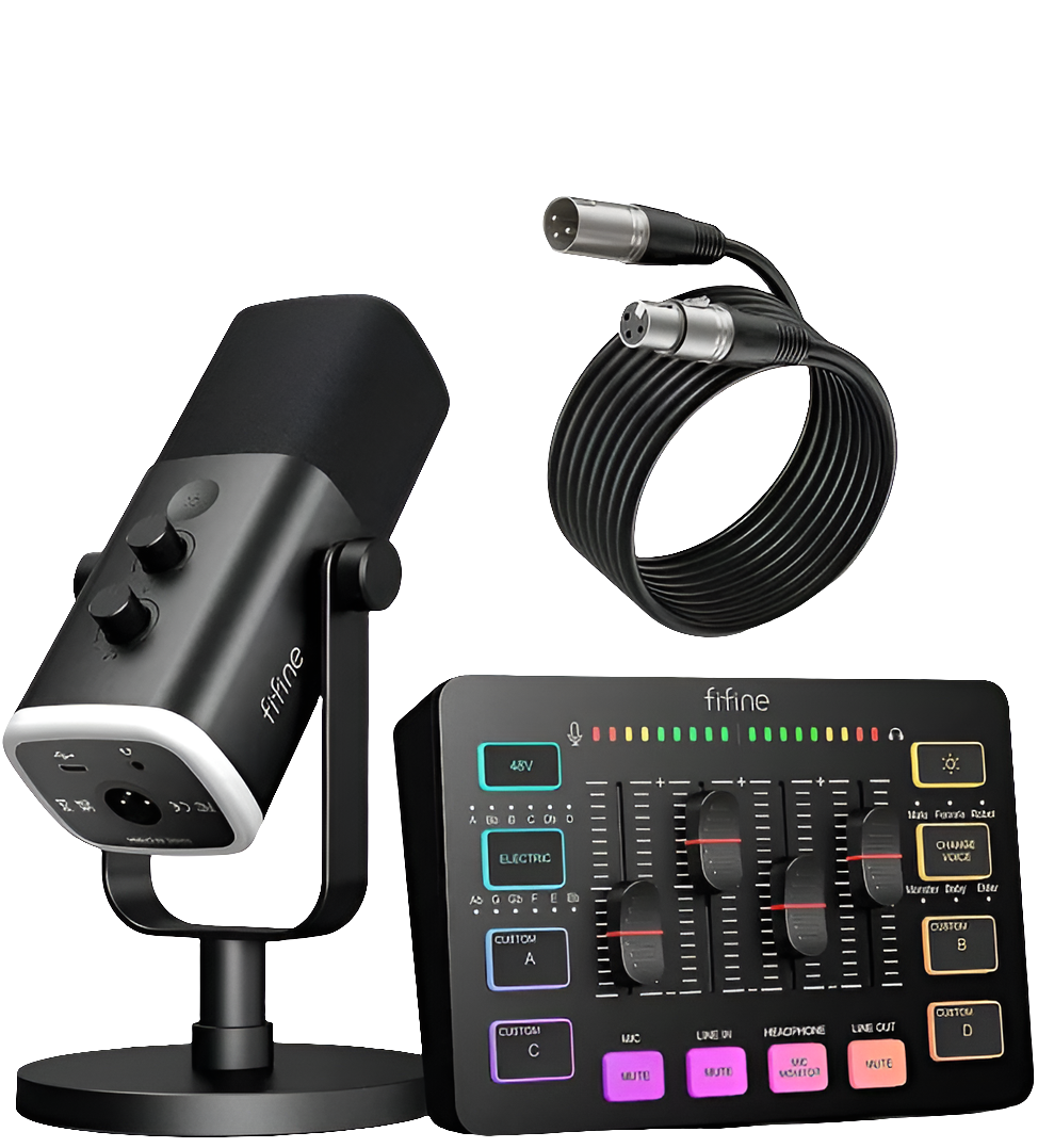 FIFINE Microphone + Sound Card - Global Haven
