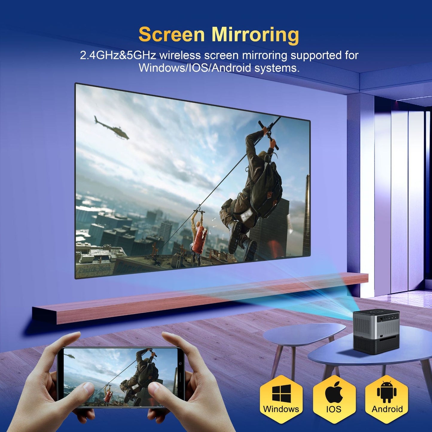 Projector Mini Office Culture Home Living Room Bedroom - Global Haven